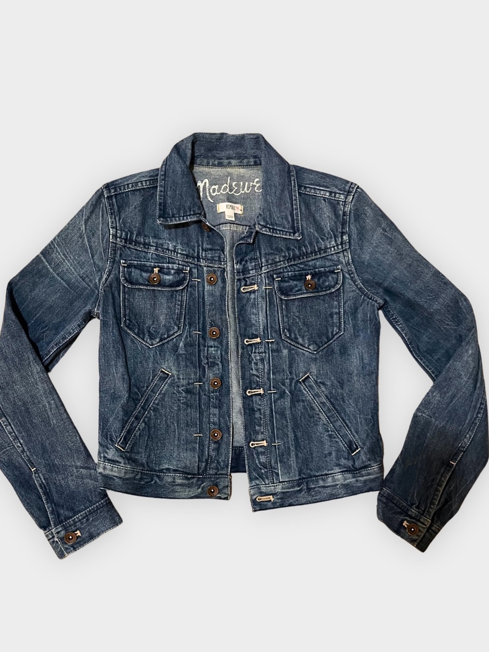 Madewell Classic Denim Jacket Medium Wash 100% Cotton Size XS